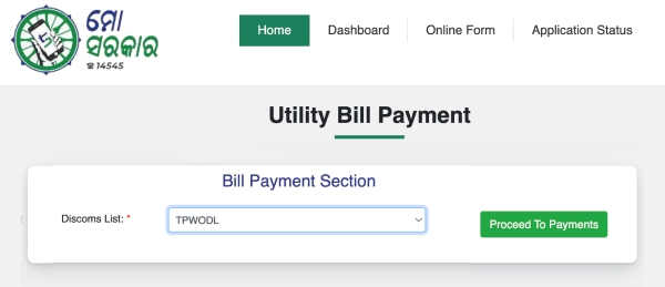 Pay Your Odisha Electricity Bill Online Step 2