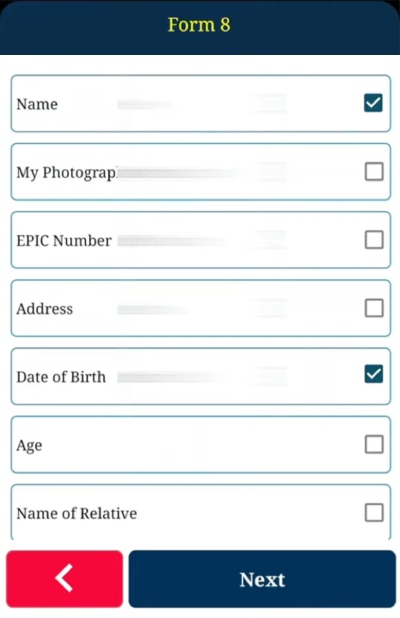 Voter ID Card Correction Online Using Voter Helpline App Step 7