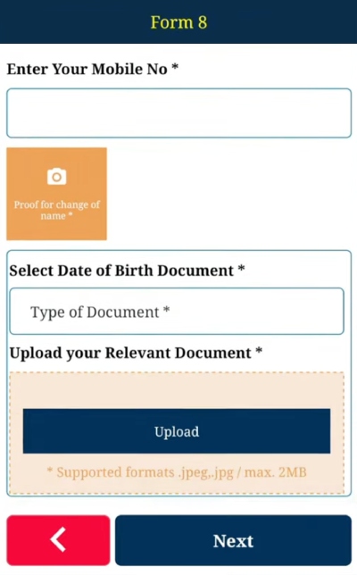 Voter ID Card Correction Online Using Voter Helpline App Step 8 Sub-Step 2